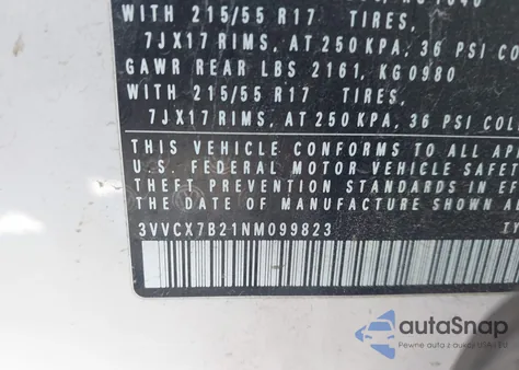 2022 Volkswagen Taos 1.5T S из США, поврежденный, VIN 3VVCX7B21NM099823